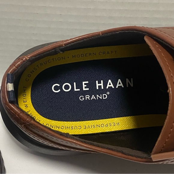 Cole Haan Grand + Leather Wingtip Oxford Brown Mens Shoes size 9.5 - Picture 11 of 11